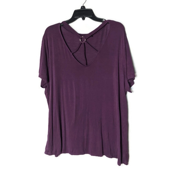 Rags to Riches Tops - Purple Strappy Blouse
